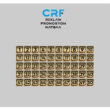 Gold Alüminyum Kapı, Daire, Masa, Dolap Numaraları 1-50 Arası Arkası Yapışkanlı 5x5 cm