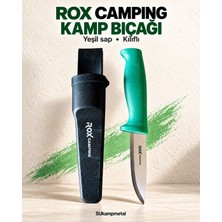Rox Camping Yeşil Saplı Kılıflı Kamp Bıçağı | Outdoor Kullanım