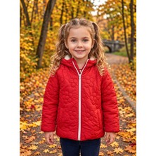 Merdia Kids Çiçekli Kız Çocuk Su ve Rüzgar Geçirmez Mont