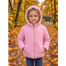 Merdia Kids Çiçekli Kız Çocuk Su ve Rüzgar Geçirmez Mont