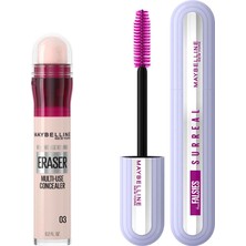 Maybelline New York Instant Anti Age Eraser Kapatıcı - 03 Fair & Falsies Surreal Maskara Makyaj Seti