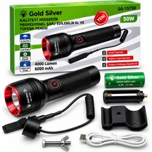 Efnaz Style GS-15750 50W 4000 Lümen Şarjlı Zoomlu Taktik El ve Tüfek Feneri