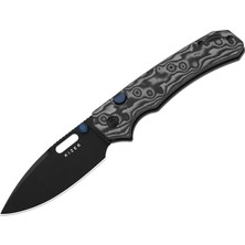 Kizer Outposter | Girdap Desenli Mikarta Sap | Nitro-V + Pvd Kaplama Çelik Çakı | V3802BDA2