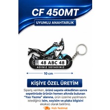 KIZILAKŞAM Cf Moto 450MT Motosiklet Uyumlu Kişiye Özel Hediyelik Motor Plaka Anahtarlık