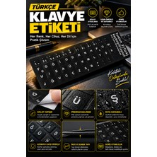 Türkçe F Klavye Sticker Notebook ve Pc Uyumlu Klavye Etiketi Silinmez - Yapışkanlı