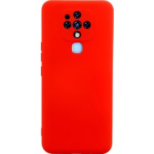 Bezos Professional Tecno Camon 16 Uyumlu Kılıf Nano Içi Kadife Silikon - Kırmızı