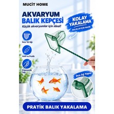 Mucit Home Akvaryum ve Fanus Kepçesi Balık Yakalama Tel Kepçe