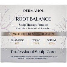 Dermamol Root Balance Saç Dökülmesine Karşı 3'lü Bakım Seti Şampuan 300 ml + Tonik 150 ml + Gece Serumu 50 ml Capixyl Procapil