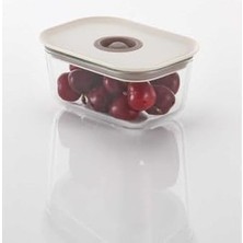 Prime Fika Clık Dikdörtgen Saklama Kabı 470ML Bej