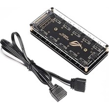 Yenibağ Store Yenibağ 4847 Argb Rgb LED 3 Pin 11 Port 5V Sata Power Güç Fan Çoklayıcır Şerit Hub Kablo Splitter