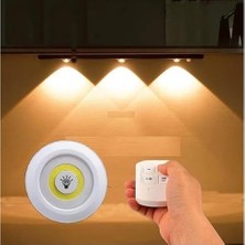 Prime 3'lü Set, Pille Çalışır, Uzaktan Kumandalı, Ayarlanabilir Parlaklık Ayarı, Otomatik Kapanma, Kablosuz Montaj, Yapışkan Bant Ile, LED Işık, Pille Çalışır