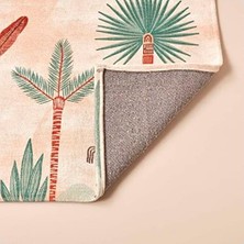 Prime Kids Hayvan BASKILI%100 Polyester Kilim, Somon, 80X150 cm