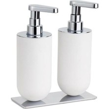 Prime 2'li Sıvı Sabunluk Beyaz/krom Renk 208X87X170 mm