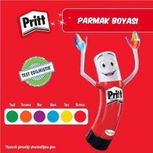 Parmak Boyaları, Su Bazlı Çocuk Boyası, Kolayca Silinebilir Sağlıklı Parmak Boyası, Zararsız Kırtasiye Malzemesi, Yaratıcı Oyun Boyası, 6 Renkli Kutu (6X30ML)