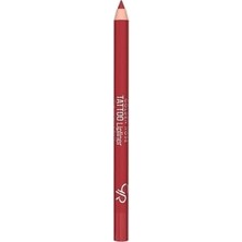 Prime Golden Rose Tattoo Lipliner - Suya Dayanıklı Uzun Süre Kalıcı Dudak Kalemi NO:214 Poppy Red