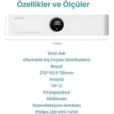 Prime Şarj Edilebilir Diş Fırçası Tutacağı Tam Otomatik Sensörlü Uv Sterilizatör (Led Teknolojisi) Mavi