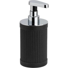 Prime Reçine Tezgah Üstü Sıvı Sabunluk Siyah-Krom 187X80X91 mm