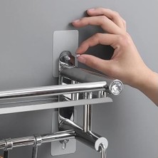 Prime Şeffaf Yapışkanlı Duvar Askısı 2 Adet 4’lü Set, Delme Gerektirmeyen Güçlü Tutucu Kanca, Iz Bırakmaz, Suya Dayanıklı, Banyo Mutfak Ofis Için Çok Amaçlı Kullanım