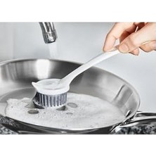 Prime Silikon Çok Amaçlı Yıkama ve Temizlik Fırçası Beyaz Renk Isgblşkf