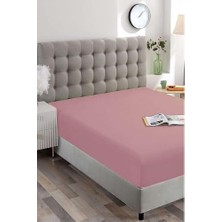 Prime Pudra Pembesi Pamuklu Çift Kişilik Lastikli Çarşaf 160X200