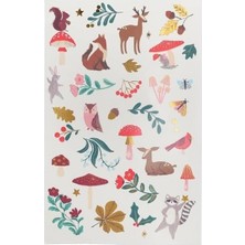 - Woodland Temporary Tattoo Sheets - Orman Geçici Dövme