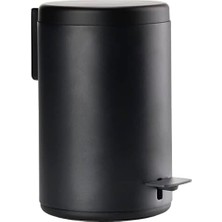 Prime Rim Çöp Kutusu, Banyo Için Kozmetik Kovası, 3 Litre, Siyah