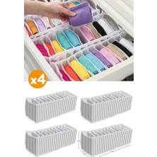 Prime 4 Adet - 11 Gözlü Çekmece Içi Akordiyon Organizer - Medium 15 x 44 x 17