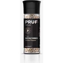 Prime Pruf Beyaz Biber Tane 60 Gr. Cam Şişe Değirmen Kapak