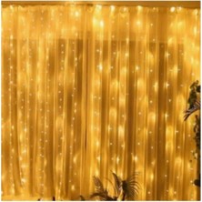 Prime Kumandalı 8 Ayrı Moda Sahip 3MX3M (300 cm x 300 Cm) Perde LED 10 Saçaklı Gün Işığı