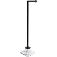 Prime Hareketli Yedek Kağıtlık Mermer Deseni-Siyah 707X156X212 mm