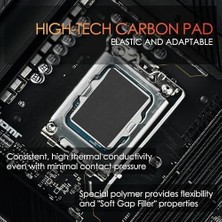 Prime Thermal Grizzly Carbonaut - Carbon Termal Ped - Yapışmaz, Esnek ve Tekrar Kullanılabilir - Çok Yüksek Isı Iletkenliği - Elektrik Iletir! (31 × 25 × 0,2 Mm)