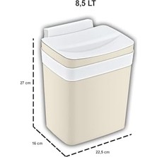 Prime Soft Askılı Çöp Kutusu 8,5 Lt Beyaz