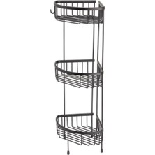 Prime Banyo Duş Raf Sistemi Siyah Renk 647X196X250 mm