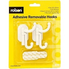 Prime 61321 2pc Removable Adhesive Hooks,