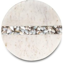 Prime Romano Mermer Servislik 14X14X1.76 cm Beyaz
