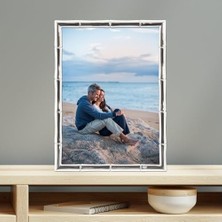 Prime Frames 710157 Gümüş Metal Bambu 5x7 Resim Çerçevesi