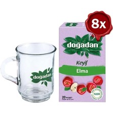 Prime Doğadan Elma Çayı 20'li x 8 ve Doğadan Cam Bardak Hediyeli
