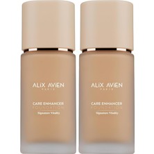 Prime Alix Avien Kırışıklık Karşıtı Nemlendirici SPF30 Parlak Bitişli Fondöten Care Enhancer 813 Pale (2 Paketi)