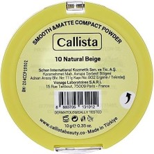 Prime Callista Smooth Compact Powder Mat Görünümlü Pudra 10 Natural