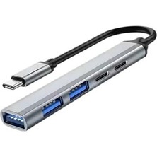 Prime Akım Korumalı 5in1 Type-C To USB Çevirici Çoğaltıcı Usb3.0 Usb2.0 2xpd Hub Type-C Çoğaltıcı