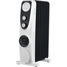 Prime LUX09-FP-BW 9 Dilim 2400 Watt Turbo Fanlı Yağlı Radyatör