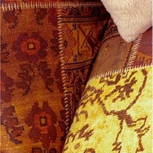 Prime Concept Softmicro Koltuk Örtüsü | Çekyat Örtüsü | Koltuk Şalı | Etnik Desenli Patchwork Kaymaz | Kiremit 180X300 cm