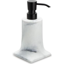 Prime Tezgah Üstü Sıvı Sabunluk Mermer Deseni-Siyah 181X91X109 mm