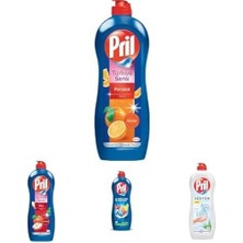 Prime Pril Elde Yıkama Sıvı Bulaşık Deterjanı 4'lü Set Adana Portakalı Amasya Elması Limon Aloe