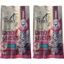 Prime New Kedi Ödül Maması, Kuzu Etli Stick, 3'lü Paket, Yumuşak, Yetişkin Kediler Için 2li Paket