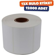 Prime Pp Opak Etiket 60MM x 40MM Ruloda 1000 Adet 12 Rulo Toplamda 12000 Adet Etiket Yırtılmaya Dayanıklı