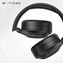 Prime Motıons MS-H61 Kulak Üstü Kablosuz Kulaklık, Anc Gürültü Engelleme, Hi-Fi, Harici Mikrofonlu, Profesyonel, Bluetooth 5.3, Siyah