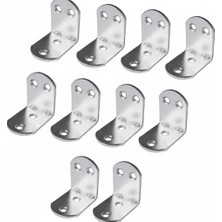 Prime 10’lu Metal Gönye Köşebent Seti – Deprem Için Mobilya Sabitleyici L Demir, Dolap ve Raf Güçlendirme Ayağı, Dayanıklı Metal Köşebent Bağlantı Aparatı (30X25X25 Mm)