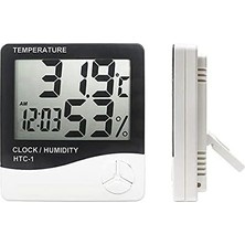 Prime Htc-1 Dijital Termometre Sıcaklık ve Nem Ölçer Higrometre Masa Alarm