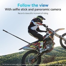 Prime Duall Top Kelepçe Montaj Çubuk Direği Bisiklet Bisiklet Motosiklet Gidon Tüp Tutucu Aksesuarları Hero 13 12 11 10 9 8, Djı Osmo Action 5 Pro 4 3 X3 X4 Go3 Ace Pro ile Uyumlu